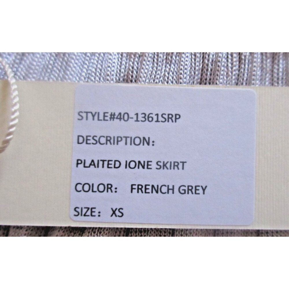 NWT Ronny Kobo IONE in French Gray Plaited Rib Stretch Knit Maxi Skirt XS $356 - Picture 5 of 8